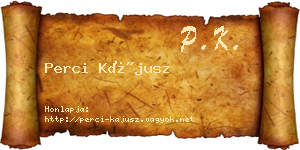 Perci Kájusz névjegykártya